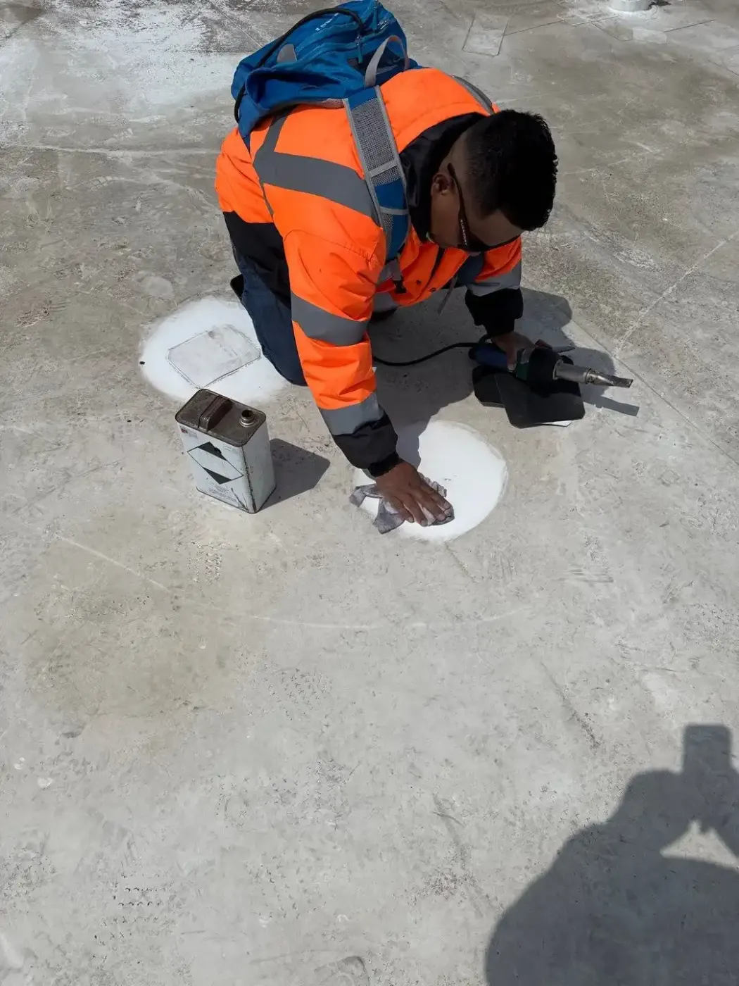 Commercial roof inspection documented in Knightstown